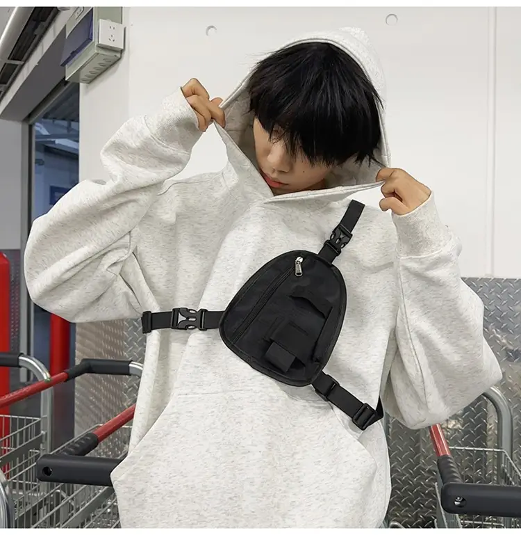 Men's Black Shoulder Crossbody Bag Lightweight Sports Fashion — feature 17