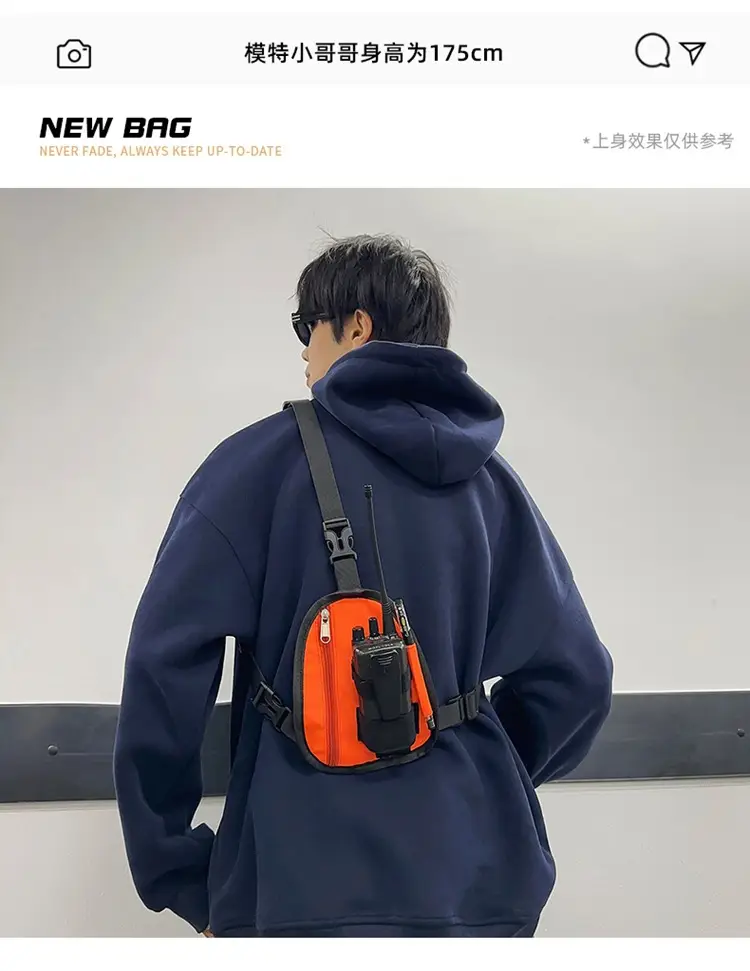 Men's Black Shoulder Crossbody Bag Lightweight Sports Fashion — feature 6