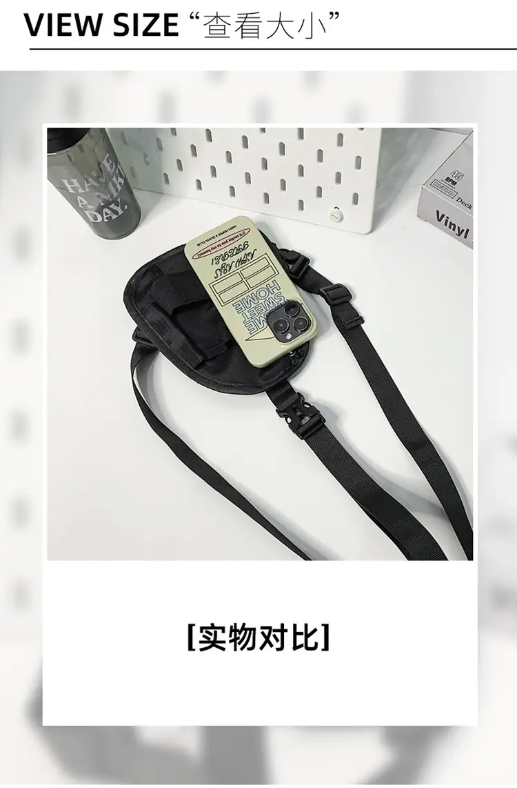 Men's Black Shoulder Crossbody Bag Lightweight Sports Fashion — feature 7