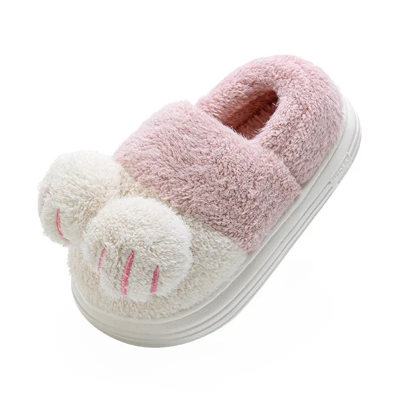 Children's Cotton Slippers for Girls, Autumn and Winter 2026 New Style, Indoor Home Warm Cartoon Slippers for Older Kids, Girls' Furry Slippers - Image 10