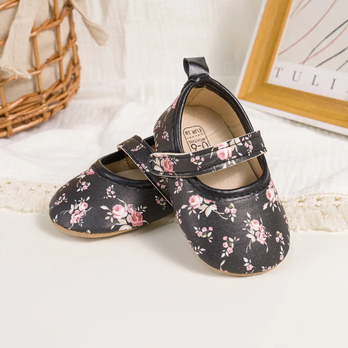 Printed Princess Baby Shoes with Velcro & Anti-Slip Sole — feature 23