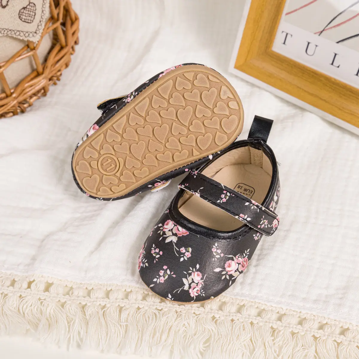 Printed Princess Baby Shoes with Velcro & Anti-Slip Sole — feature 26