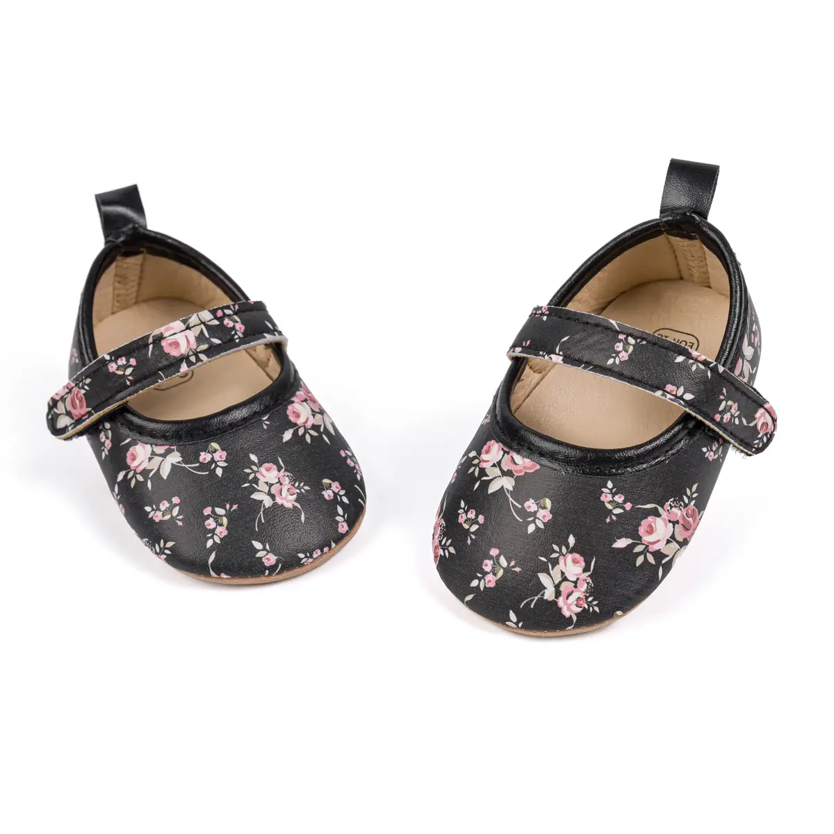 Printed Princess Baby Shoes with Velcro & Anti-Slip Sole
