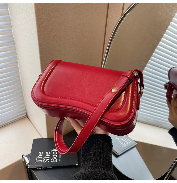 Women's Brown Leather Crossbody Bag 2022 Summer - Image 3