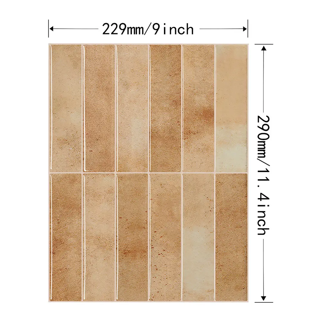 3D Three-dimensional Drop Glue Wall Stickers PU Self-adhesive DIY Kitchen Bathroom High Temperature PET Tile Sticker Wallpaper