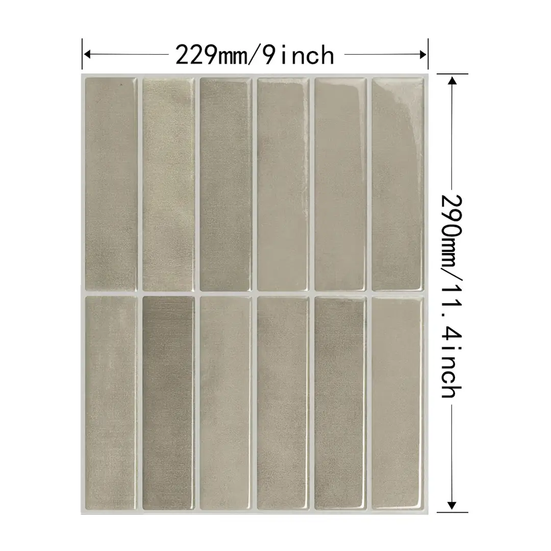 3D Three-dimensional Drop Glue Wall Stickers PU Self-adhesive DIY Kitchen Bathroom High Temperature PET Tile Sticker Wallpaper