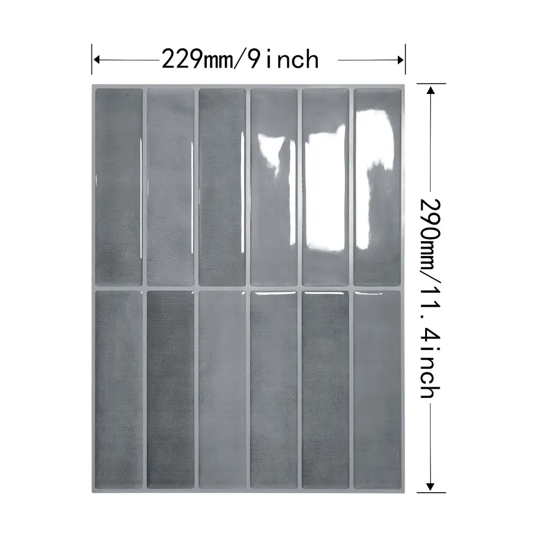 3D Three-dimensional Drop Glue Wall Stickers PU Self-adhesive DIY Kitchen Bathroom High Temperature PET Tile Sticker Wallpaper