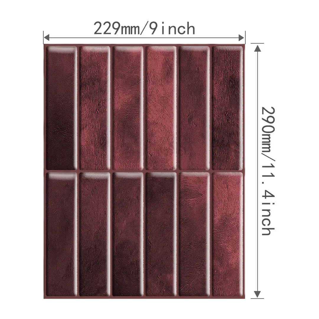 3D Three-dimensional Drop Glue Wall Stickers PU Self-adhesive DIY Kitchen Bathroom High Temperature PET Tile Sticker Wallpaper
