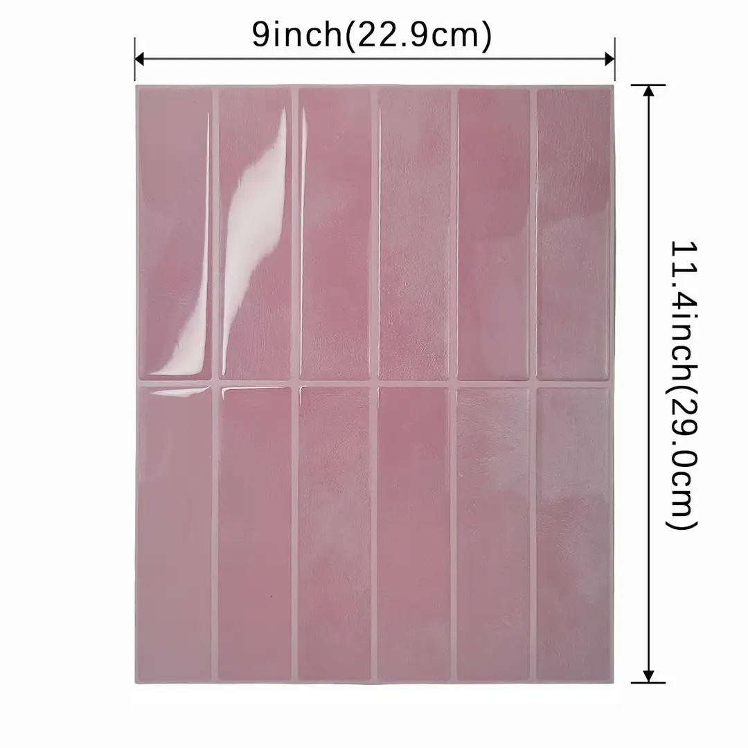 3D Three-dimensional Drop Glue Wall Stickers PU Self-adhesive DIY Kitchen Bathroom High Temperature PET Tile Sticker Wallpaper