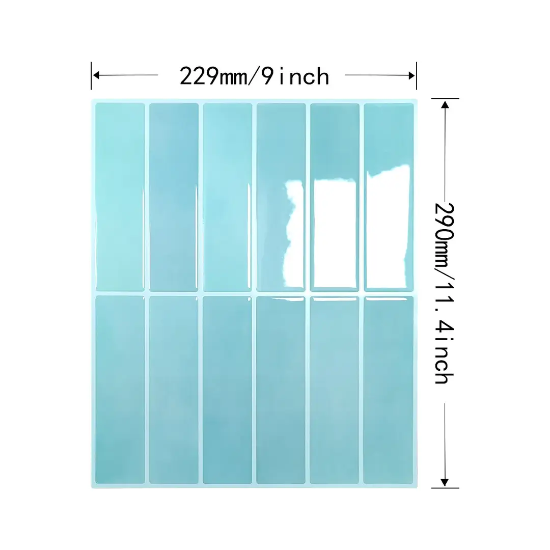 3D Three-dimensional Drop Glue Wall Stickers PU Self-adhesive DIY Kitchen Bathroom High Temperature PET Tile Sticker Wallpaper