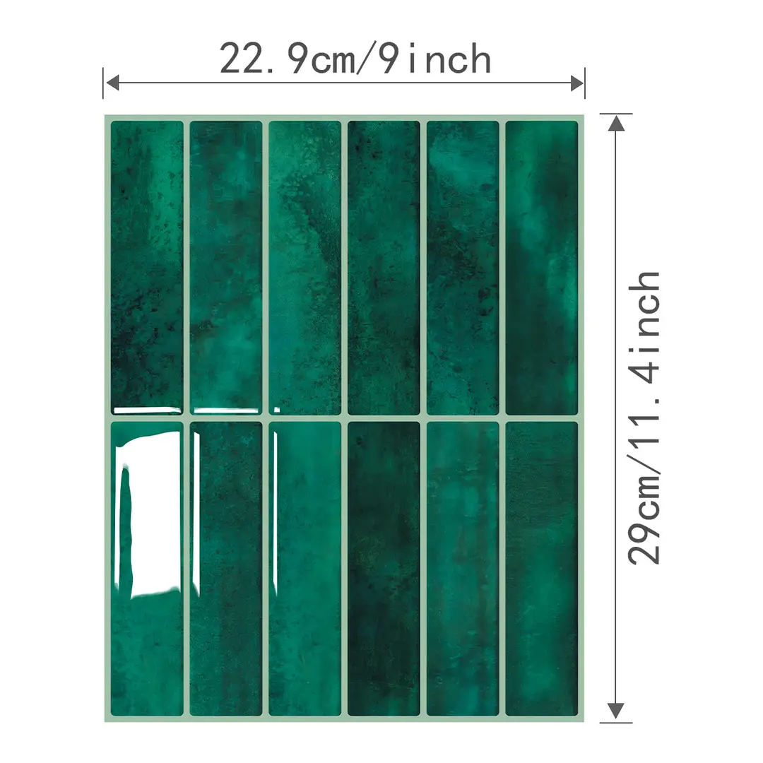 3D Three-dimensional Drop Glue Wall Stickers PU Self-adhesive DIY Kitchen Bathroom High Temperature PET Tile Sticker Wallpaper