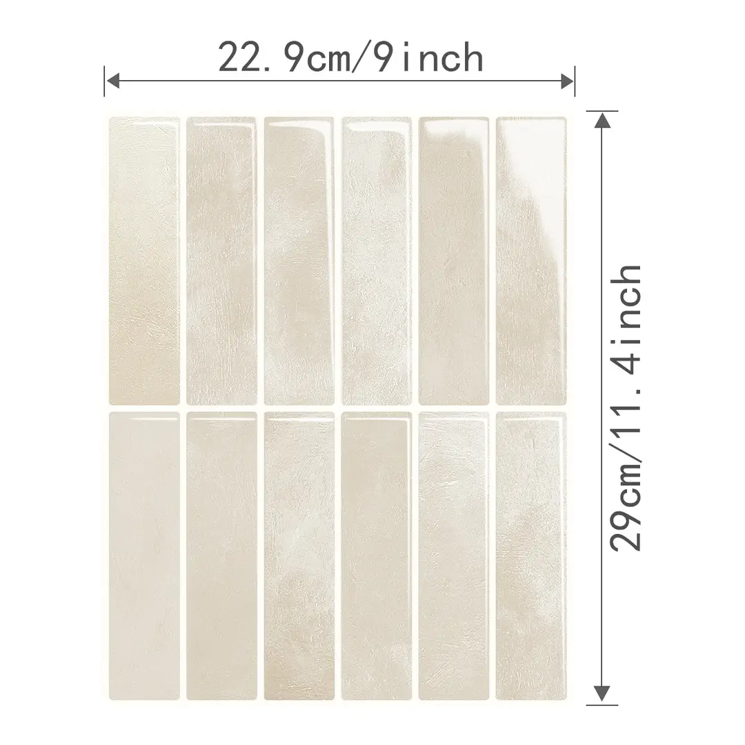 3D Three-dimensional Drop Glue Wall Stickers PU Self-adhesive DIY Kitchen Bathroom High Temperature PET Tile Sticker Wallpaper