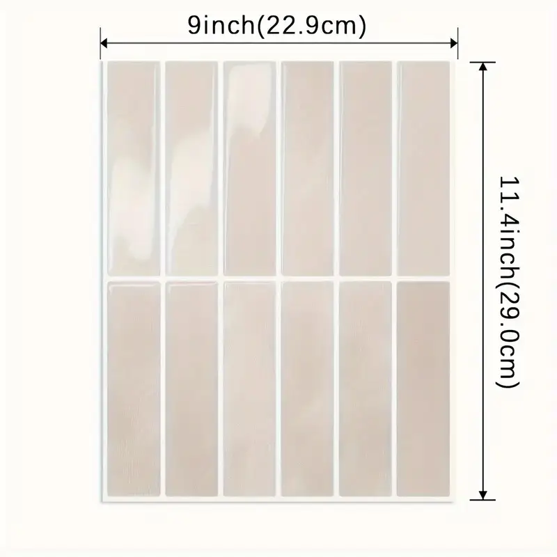 3D Three-dimensional Drop Glue Wall Stickers PU Self-adhesive DIY Kitchen Bathroom High Temperature PET Tile Sticker Wallpaper