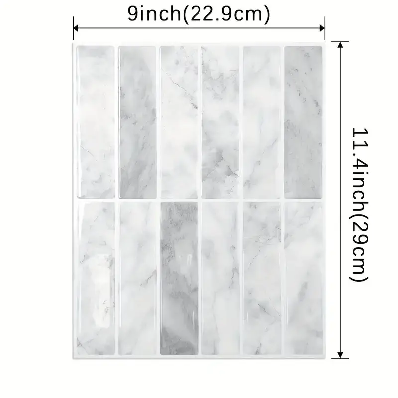 3D Three-dimensional Drop Glue Wall Stickers PU Self-adhesive DIY Kitchen Bathroom High Temperature PET Tile Sticker Wallpaper