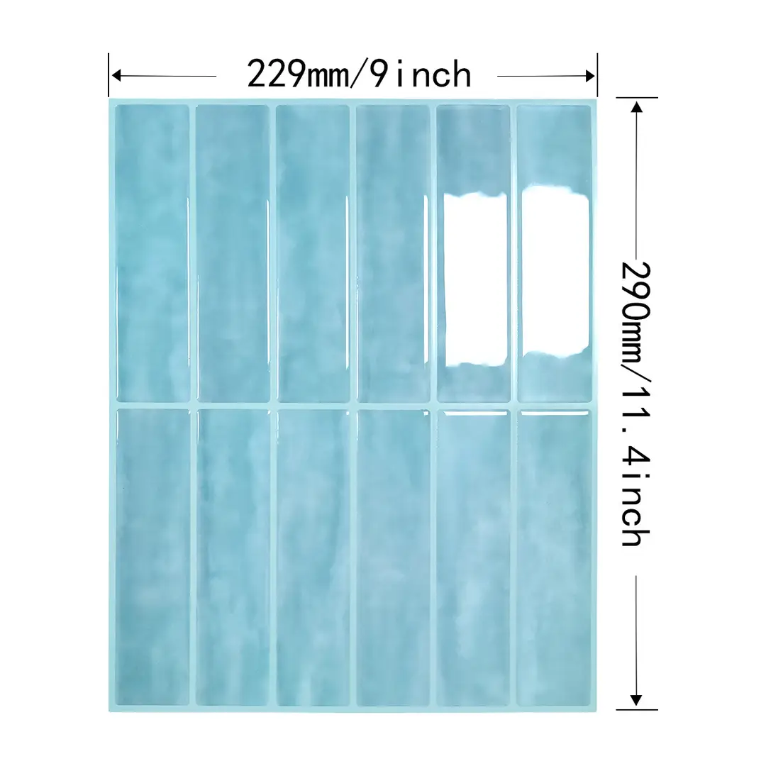 3D Three-dimensional Drop Glue Wall Stickers PU Self-adhesive DIY Kitchen Bathroom High Temperature PET Tile Sticker Wallpaper