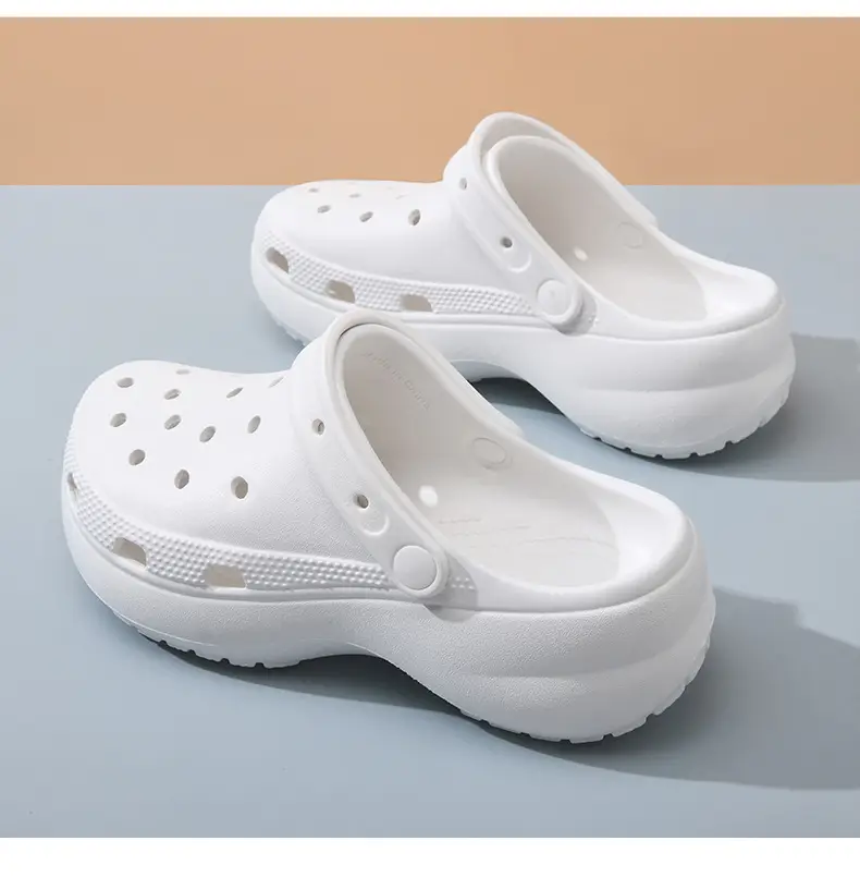 Baotou Hole Shoes Women's Summer Thick Sole Height-increasing Slippers for Outer Wear Beach Breathable Non-slip Wear-resistant Non-smelly Feet Sandals — feature 16