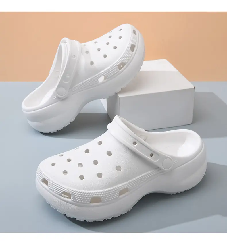 Baotou Hole Shoes Women's Summer Thick Sole Height-increasing Slippers for Outer Wear Beach Breathable Non-slip Wear-resistant Non-smelly Feet Sandals — feature 18