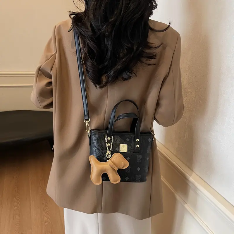 Pink Furry Bear Crossbody Bag for Women