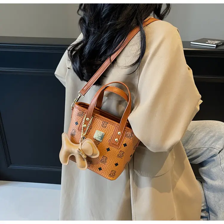 Pink Furry Bear Crossbody Bag for Women — feature 18
