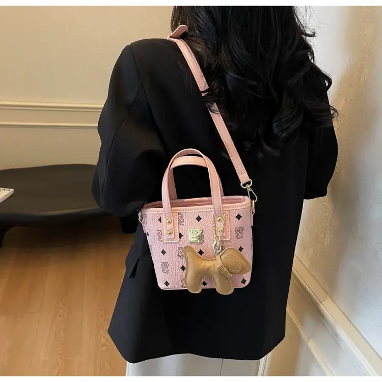 Pink Furry Bear Crossbody Bag for Women — feature 28
