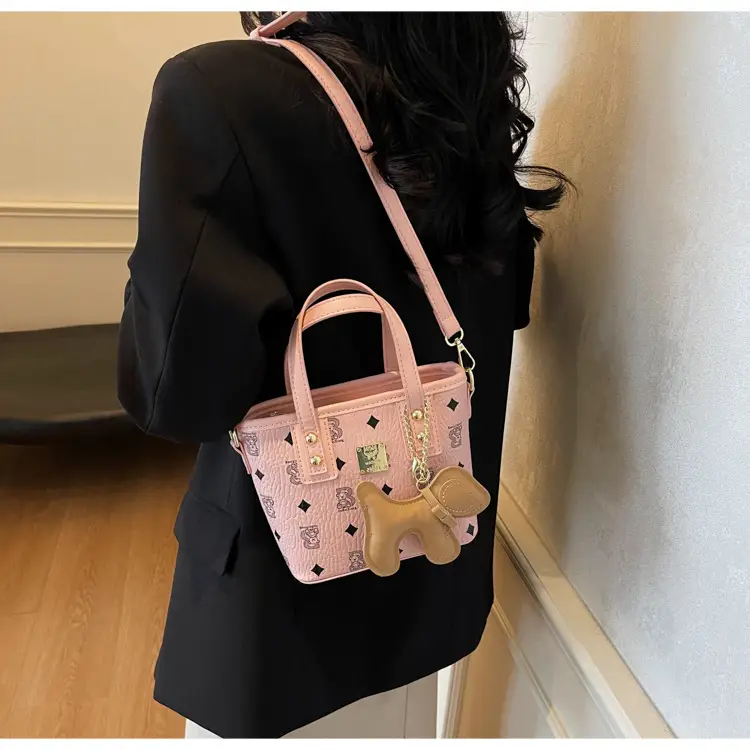 Pink Furry Bear Crossbody Bag for Women — feature 29