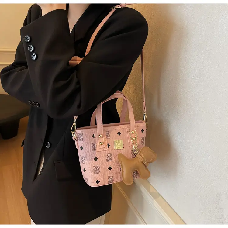 Pink Furry Bear Crossbody Bag for Women — feature 30