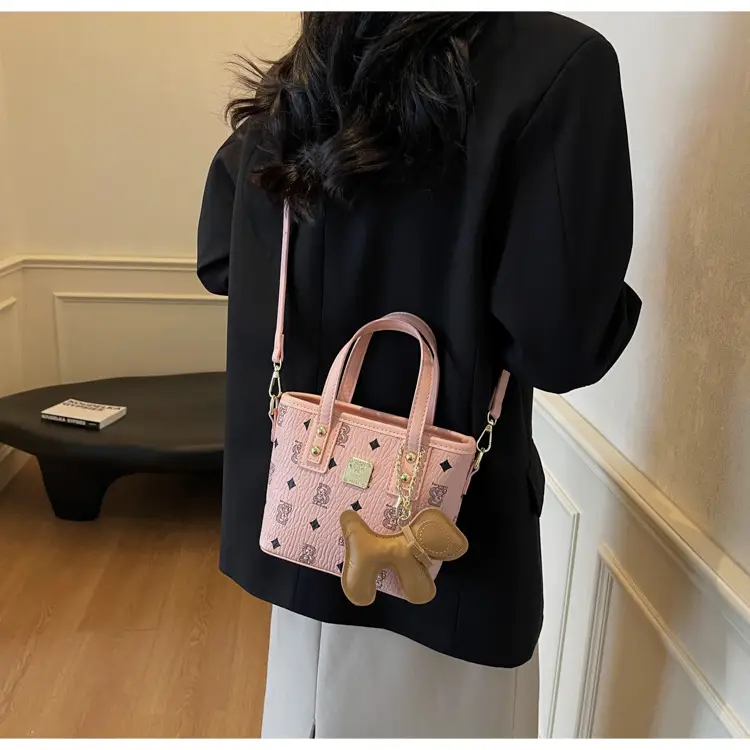 Pink Furry Bear Crossbody Bag for Women — feature 32