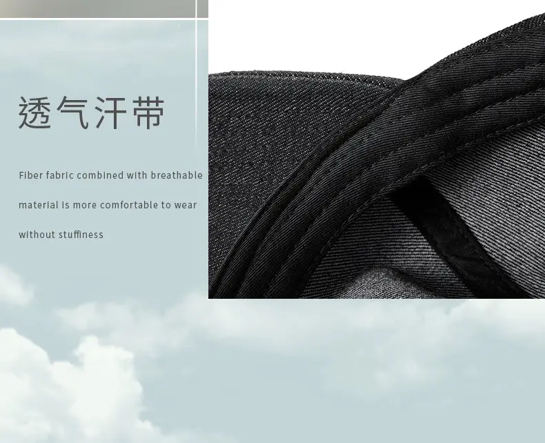 Men's Grey Washed Baseball Cap with Frayed Edge — feature 11