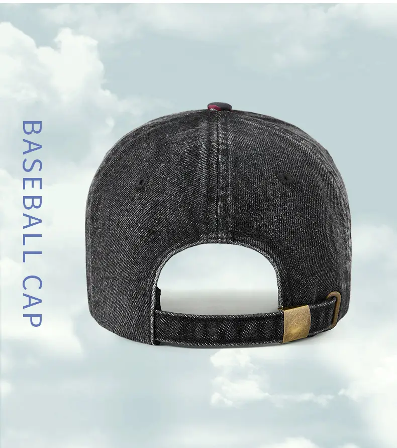 Men's Grey Washed Baseball Cap with Frayed Edge — feature 14