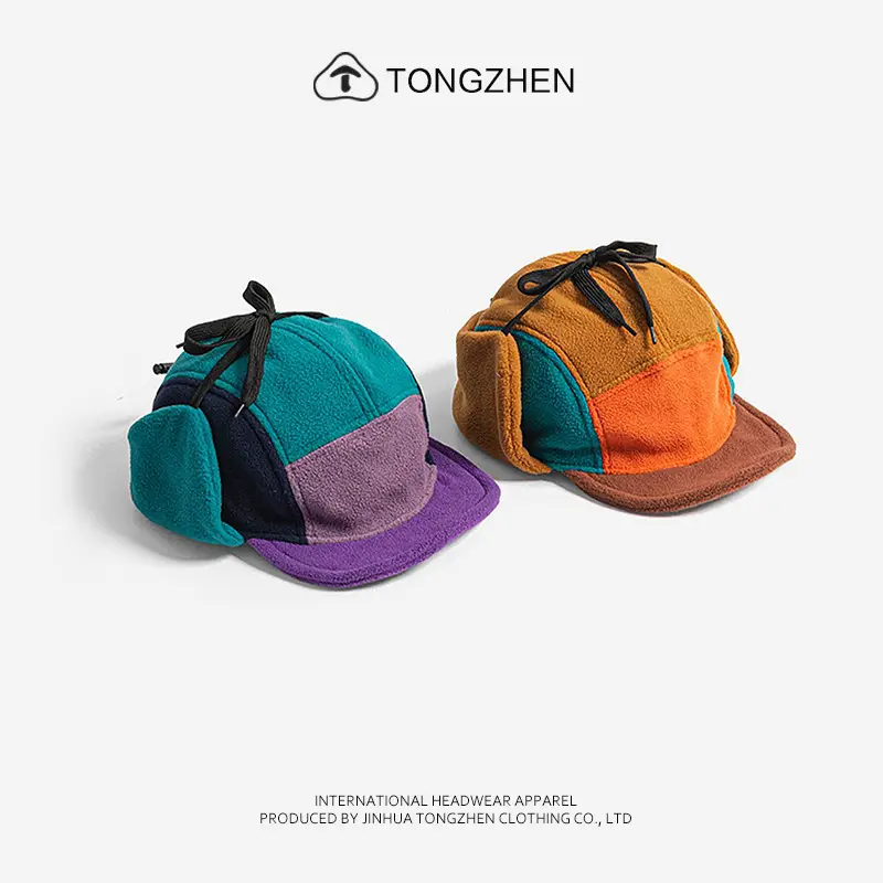 Men Wool Ear Protection Cap Black Cold Proof - Image 5