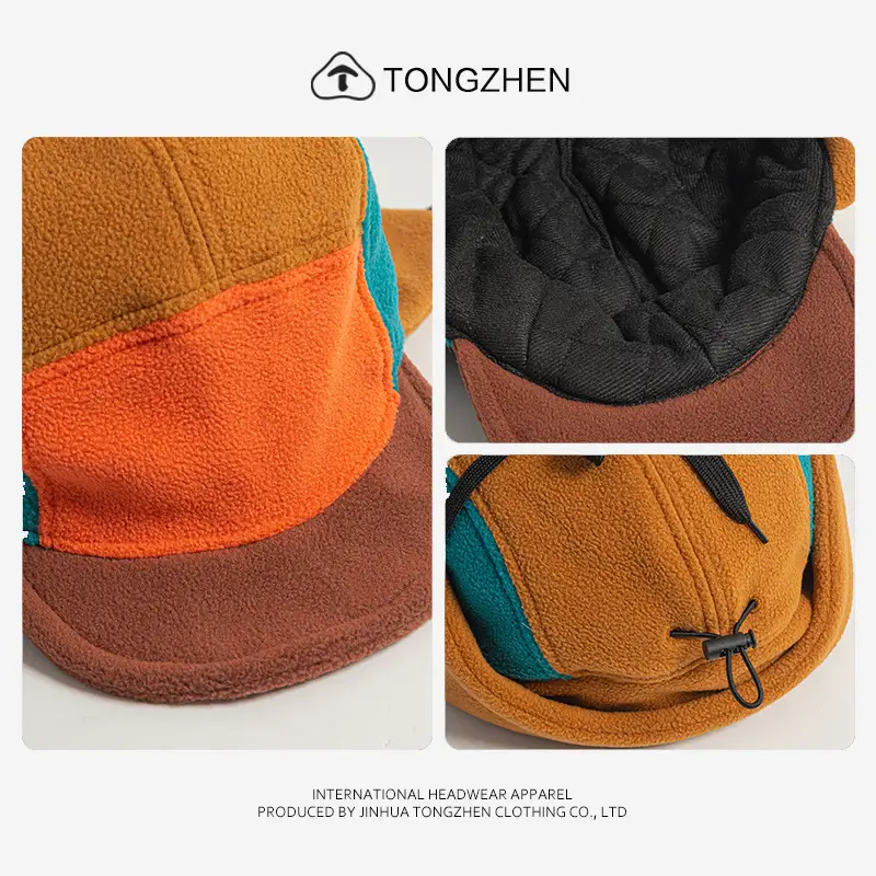 Men Wool Ear Protection Cap Black Cold Proof - Image 7