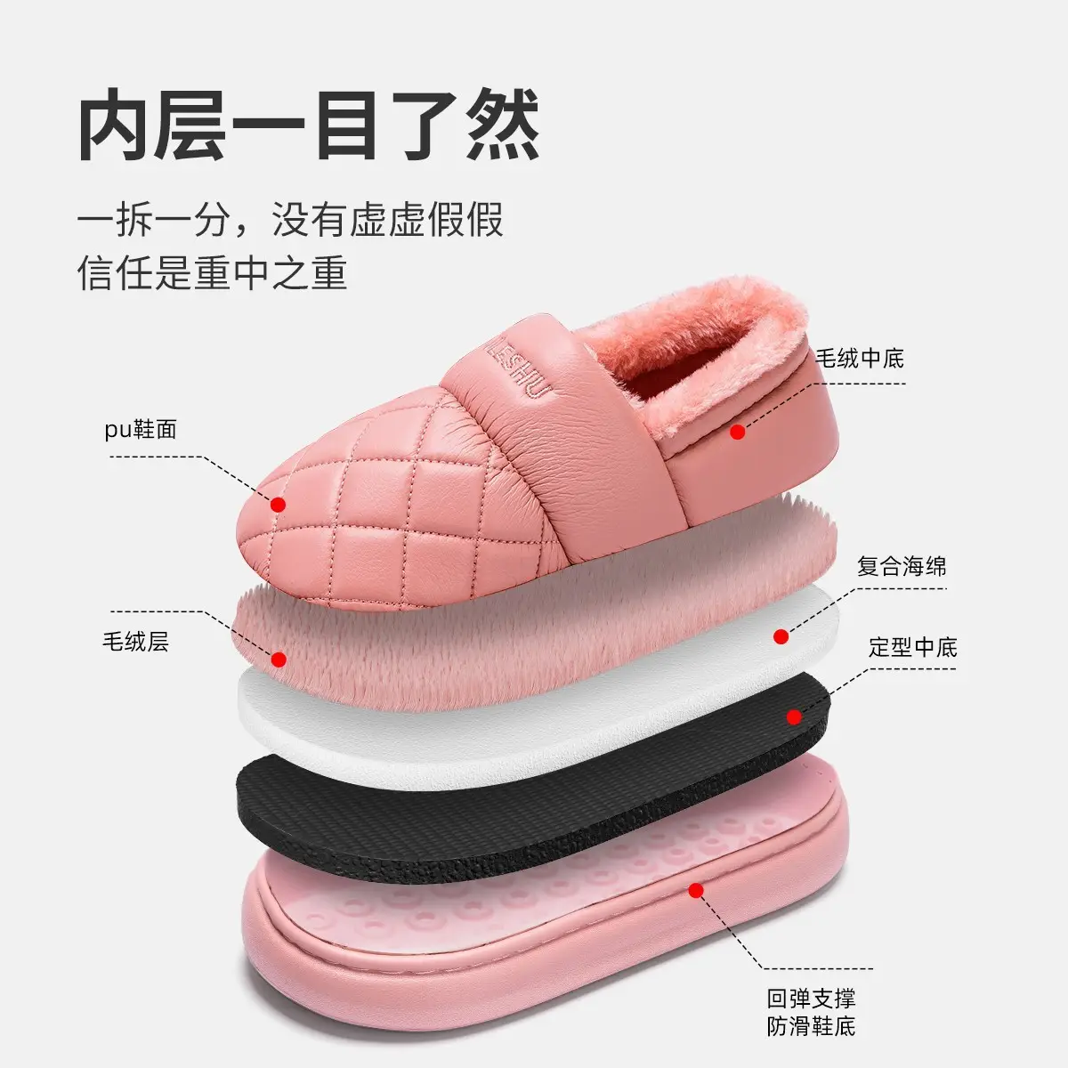 Women's Waterproof Warm Cotton Slippers Autumn Winter 2025
