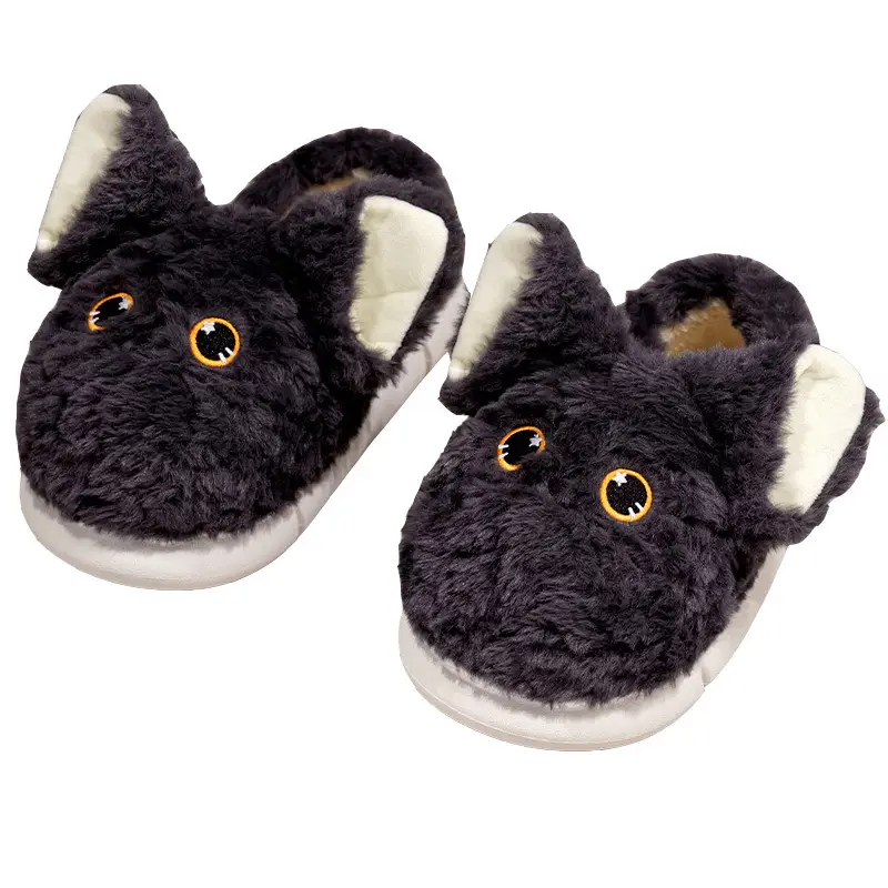 Devon Curly Cat Autumn and Winter Indoor Home Couple Cute Cartoon Ins Student Warm Plush Thick-soled Cotton Shoes - Image 7