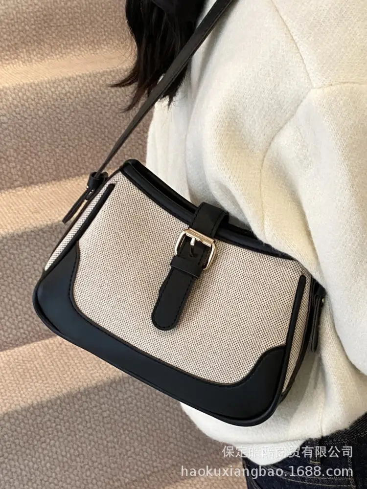 Korean Style Canvas Shoulder Bag Women 2024