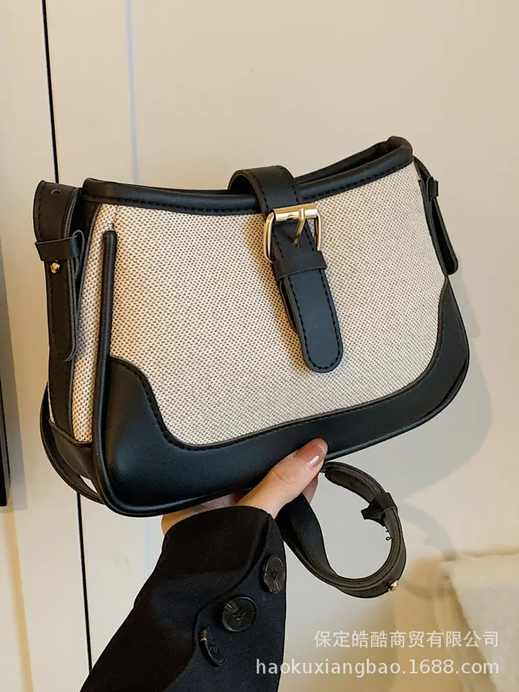 Korean Style Canvas Shoulder Bag Women 2024