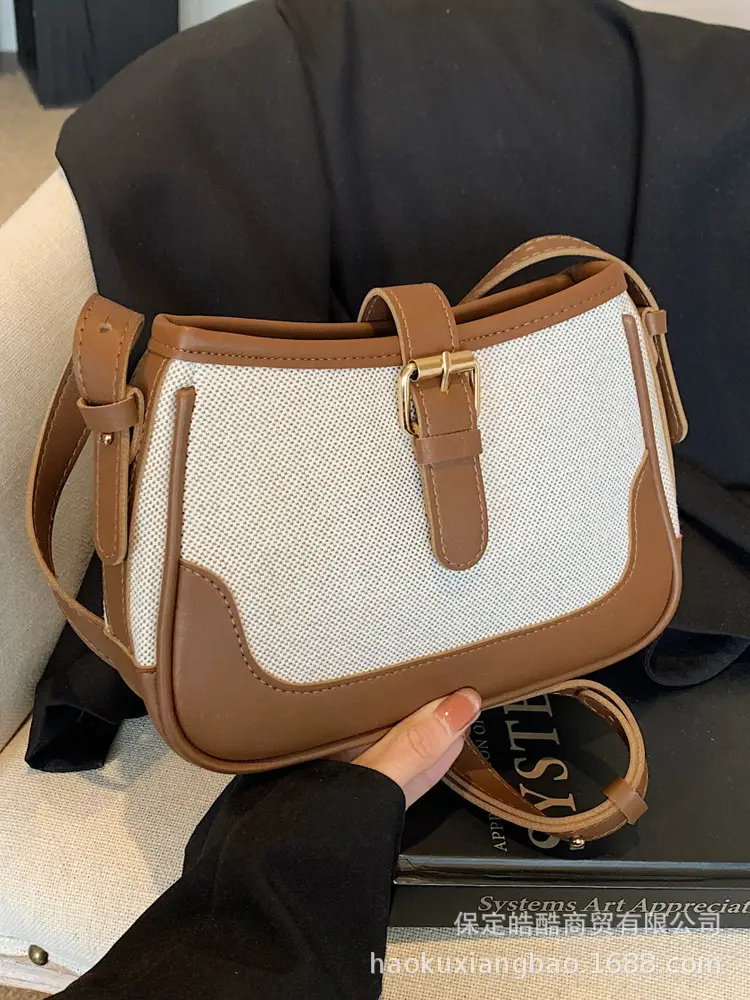 Korean Style Canvas Shoulder Bag Women 2024