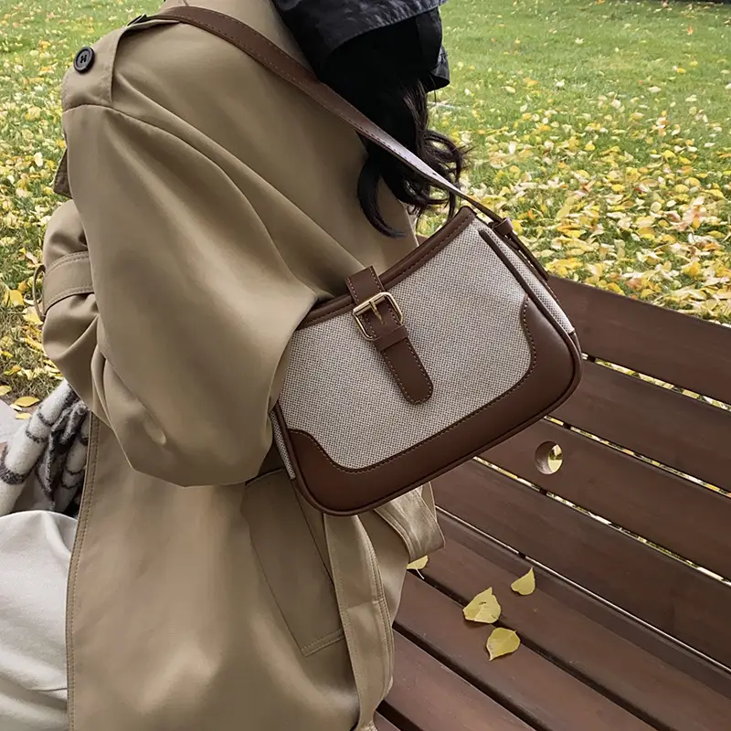 Korean Style Canvas Shoulder Bag Women 2024