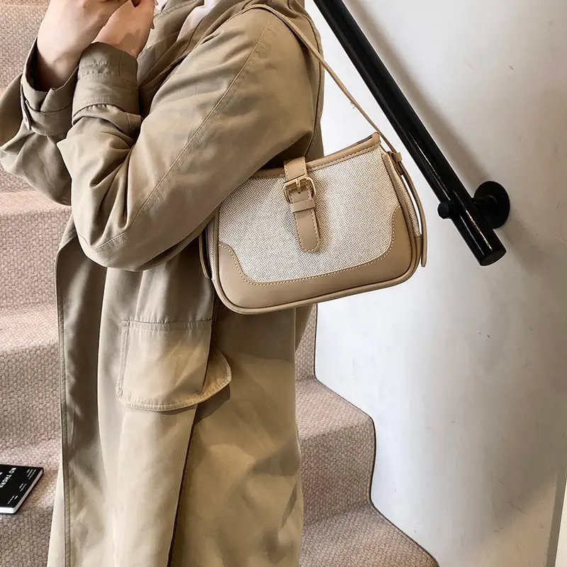 Korean Style Canvas Shoulder Bag Women 2024