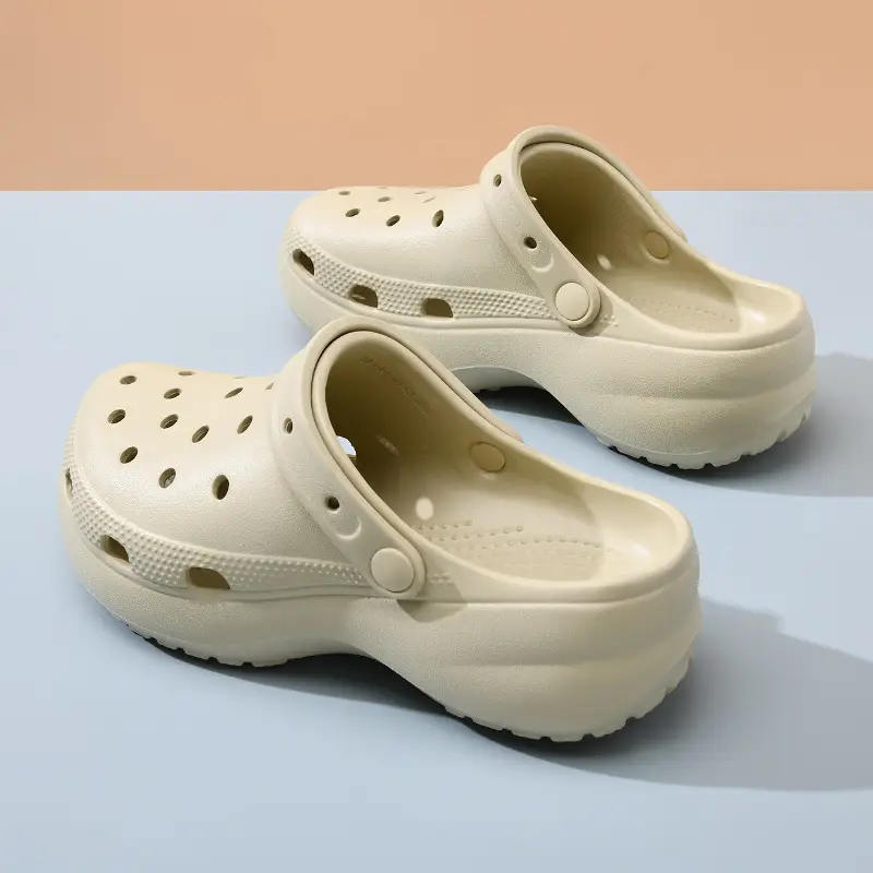 Kajia Yunduo Unbranded Perforated Shoes for Women, Eva Slippers for Outdoor Wear, Height-Increasing Thick-Soled Anti-Odor Closed-Toe Slippers Wholesale - Image 7