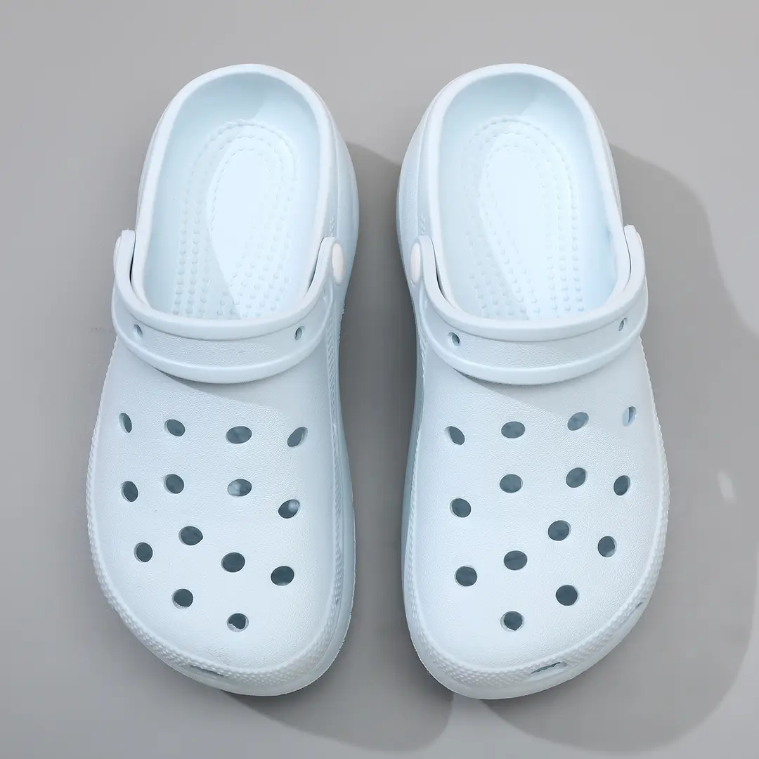 Kajia Yunduo Unbranded Perforated Shoes for Women, Eva Slippers for Outdoor Wear, Height-Increasing Thick-Soled Anti-Odor Closed-Toe Slippers Wholesale - Image 5