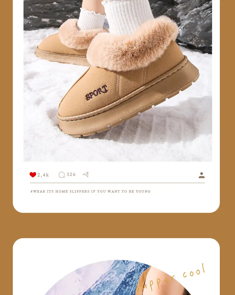 New Cotton Slippers from the Source Factory for Women, Autumn and Winter Indoor Home Warm Plush Cotton Slippers for Women in Winter — feature 12