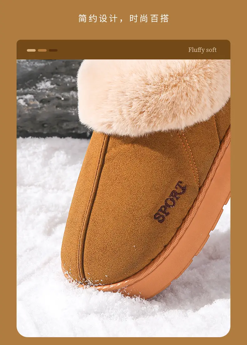 New Cotton Slippers from the Source Factory for Women, Autumn and Winter Indoor Home Warm Plush Cotton Slippers for Women in Winter — feature 6