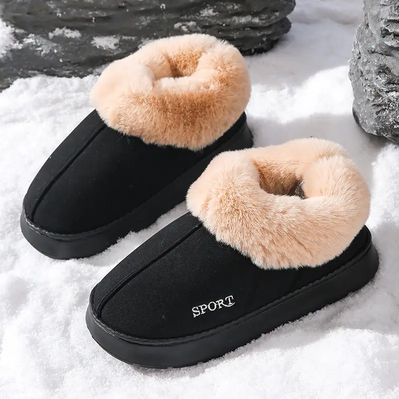New Cotton Slippers from the Source Factory for Women, Autumn and Winter Indoor Home Warm Plush Cotton Slippers for Women in Winter - Image 2