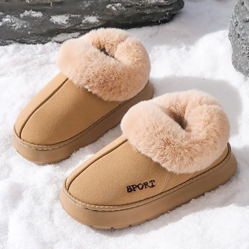 New Cotton Slippers from the Source Factory for Women, Autumn and Winter Indoor Home Warm Plush Cotton Slippers for Women in Winter - Image 4