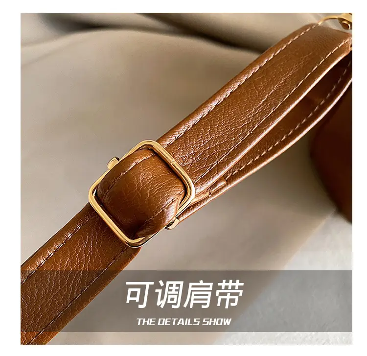 Women Retro Soft Leather Tote Bag Brown Black Black — feature 7