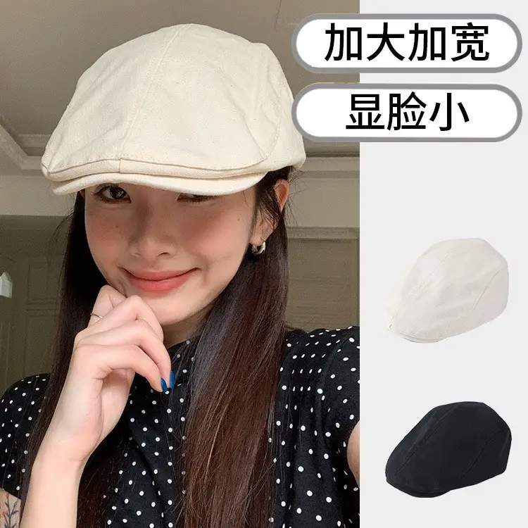 Black British Style Reversible Beret for Women - Image 4