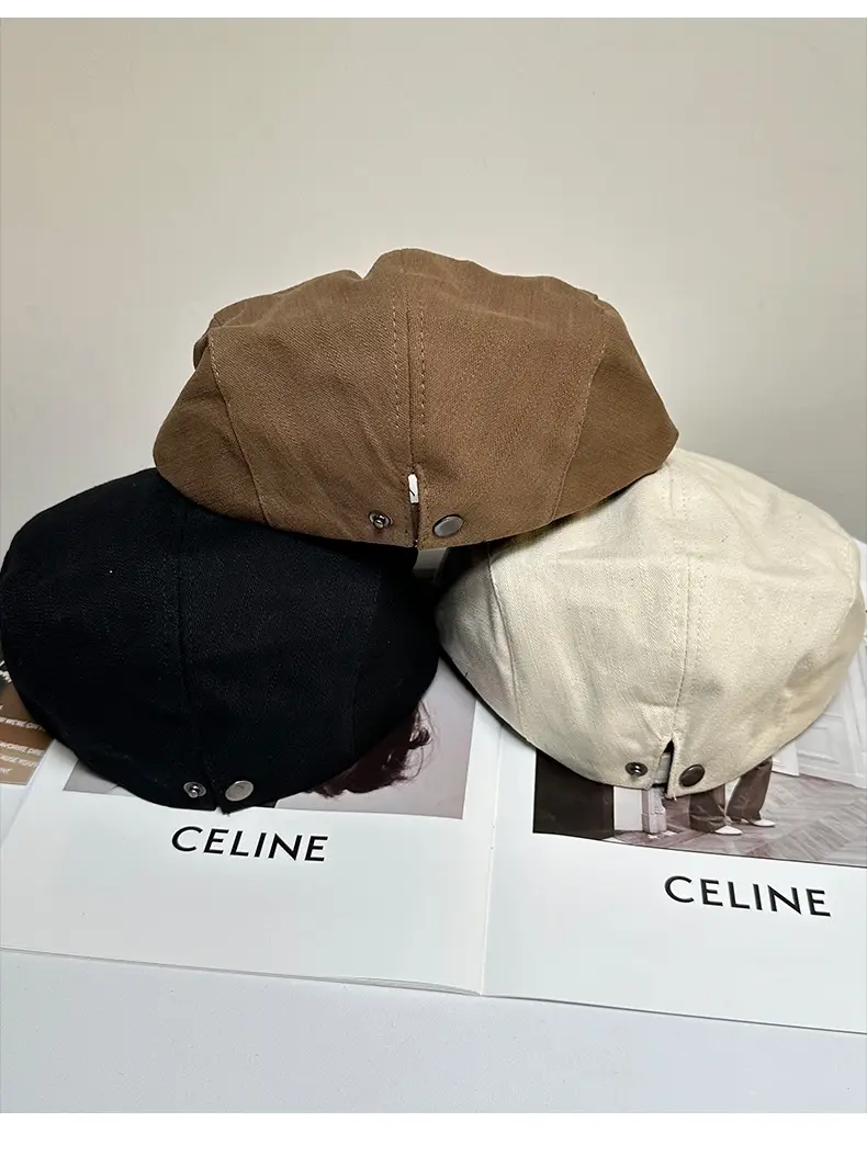 Black British Style Reversible Beret for Women — feature 13