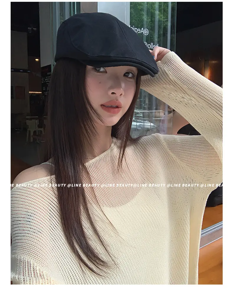 Black British Style Reversible Beret for Women — feature 21