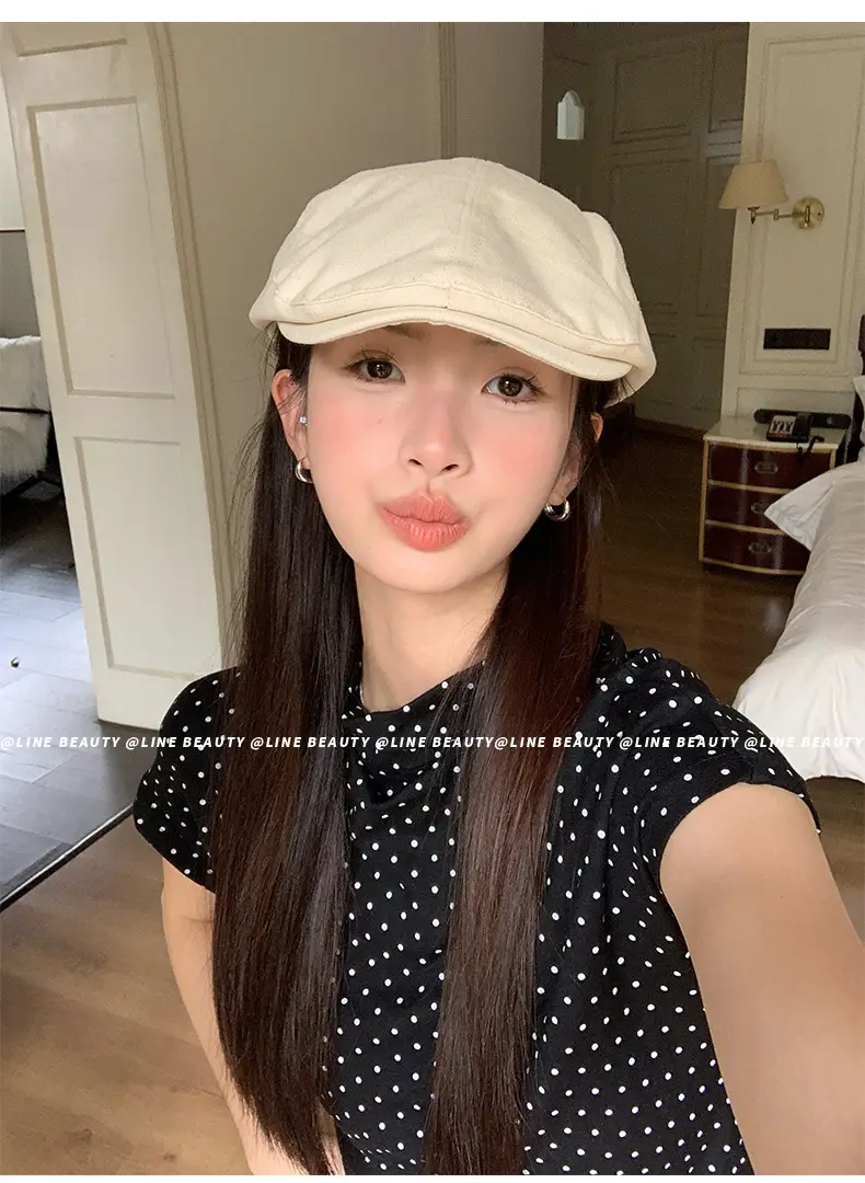 Black British Style Reversible Beret for Women — feature 22