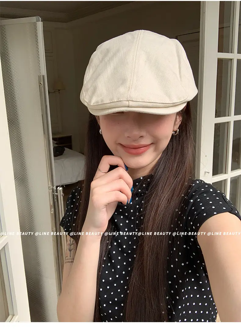 Black British Style Reversible Beret for Women — feature 24